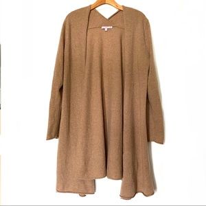 Calypso Tan Brown 100% Cashmere Sweater Wrap L 12